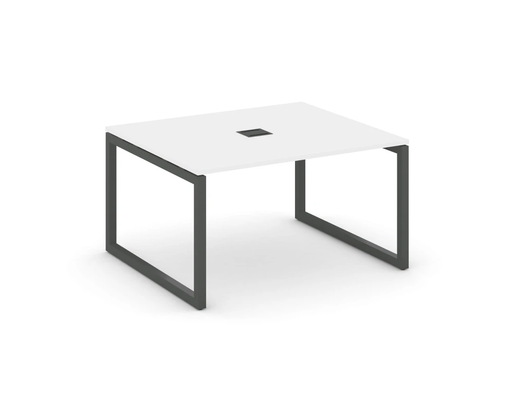 Стол переговорный на О-образном каркасе 50 мм с лючком 1180x1180x750 Стайл Проджект / Style Project