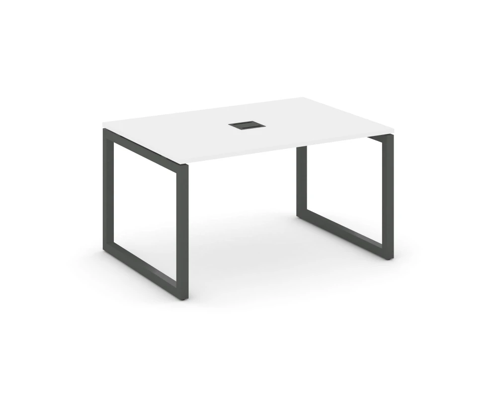 Стол переговорный на О-образном каркасе 50 мм с лючком 1380x980x750 Стайл Проджект / Style Project