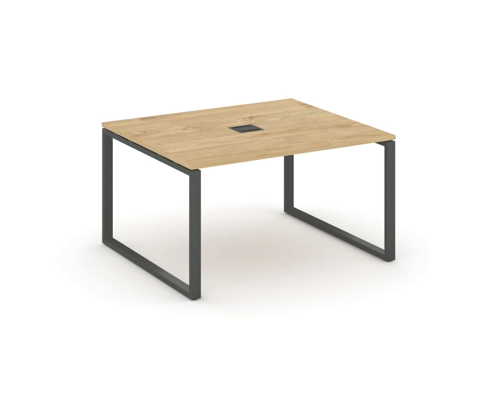 Стол переговорный на О-образном каркасе 60 мм с лючком 1180x1180x750 Стайл Проджект / Style Project