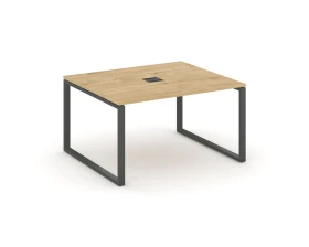 Стол переговорный на О-образном каркасе 60 мм с лючком 1180x1180x750 Стайл Проджект / Style Project images