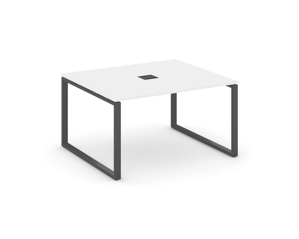 Стол переговорный на О-образном каркасе 60 мм с лючком 1180x1180x750 Стайл Проджект / Style Project