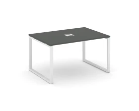 Стол переговорный на О-образном каркасе 60 мм с лючком 1180x980x750 Стайл Проджект / Style Project images