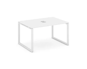 Стол переговорный на О-образном каркасе 60 мм с лючком 1180x980x750 Стайл Проджект / Style Project images