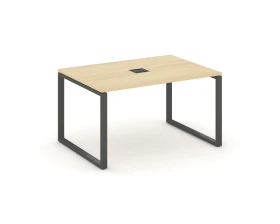 Стол переговорный на О-образном каркасе 60 мм с лючком 1380x980x750 Стайл Проджект / Style Project images