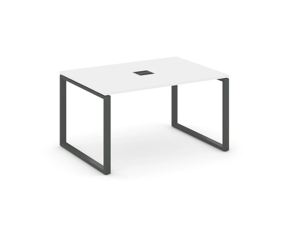 Стол переговорный на О-образном каркасе 60 мм с лючком 1380x980x750 Стайл Проджект / Style Project