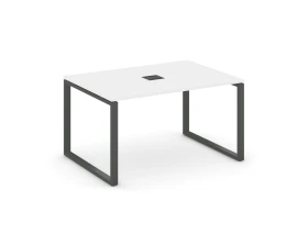 Стол переговорный на О-образном каркасе 60 мм с лючком 1380x980x750 Стайл Проджект / Style Project images