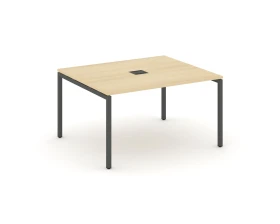 Стол переговорный на П-образном каркасе 40 мм с лючком 1380x1180x750 Стайл Проджект / Style Project images