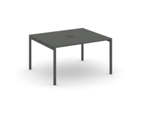 Стол переговорный на П-образном каркасе 40 мм с лючком 1380x1180x750 Стайл Проджект / Style Project images