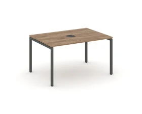 Стол переговорный на П-образном каркасе 40 мм с лючком 1580x980x750 Стайл Проджект / Style Project images