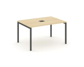 Стол переговорный на П-образном каркасе 40 мм с лючком 1580x980x750 Стайл Проджект / Style Project images