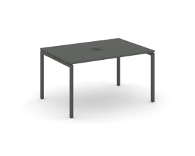 Стол переговорный на П-образном каркасе 40 мм с лючком 1580x980x750 Стайл Проджект / Style Project images