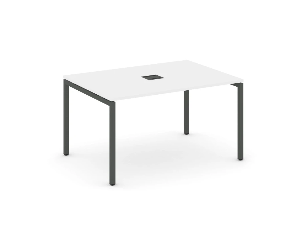 Стол переговорный на П-образном каркасе 40 мм с лючком 1580x980x750 Стайл Проджект / Style Project