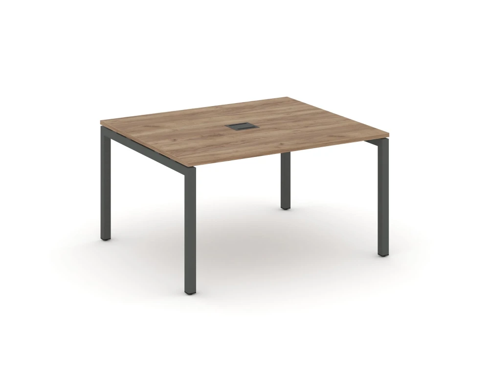 Стол переговорный на П-образном каркасе 50 мм с лючком 1380x1180x750 Стайл Проджект / Style Project