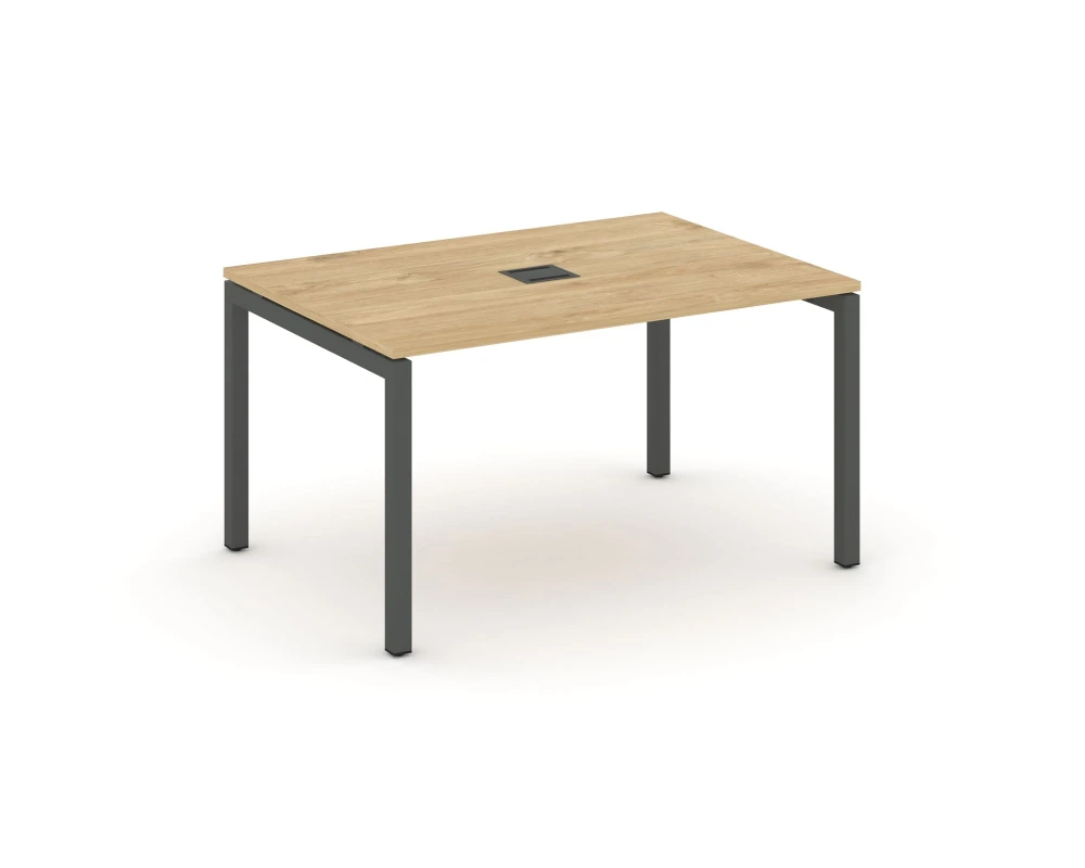 Стол переговорный на П-образном каркасе 50 мм с лючком 1380x980x750 Стайл Проджект / Style Project