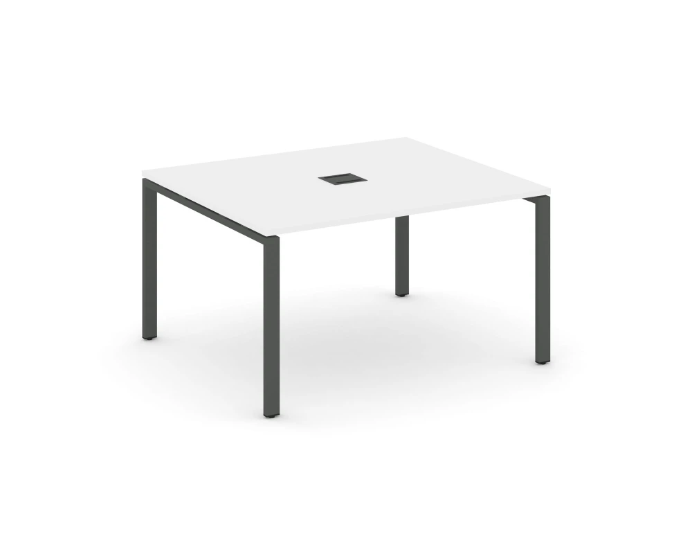 Стол переговорный на П-образном каркасе 60 мм с лючком 1380x1180x750 Стайл Проджект / Style Project