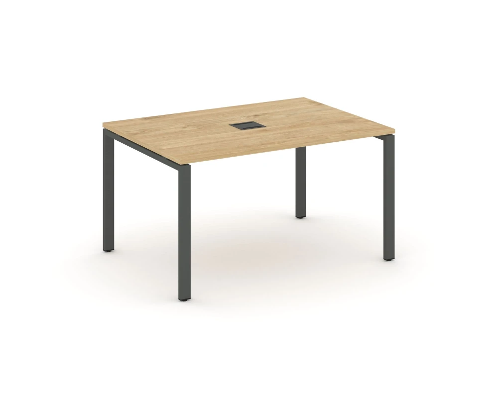 Стол переговорный на П-образном каркасе 60 мм с лючком 1580x980x750 Стайл Проджект / Style Project