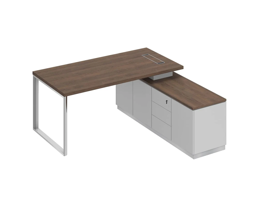 Стол руководителя на опорной тумбе (левый/правый) БР 101 Bravo