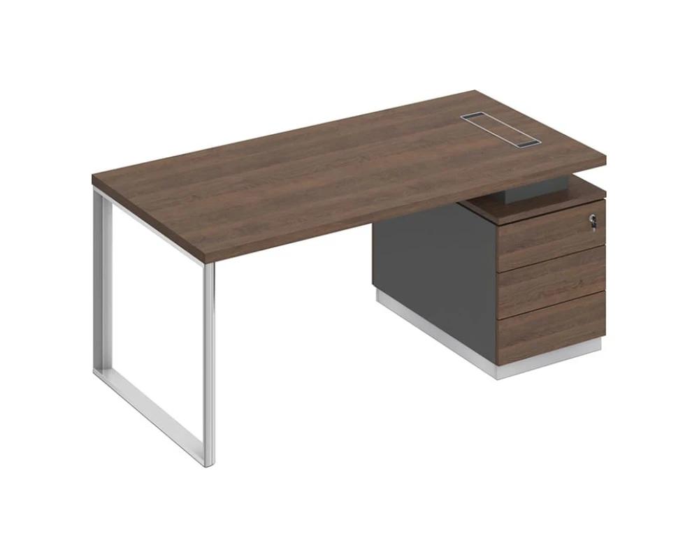 Стол руководителя на опорной тумбе (левый/правый) БР 103 Bravo