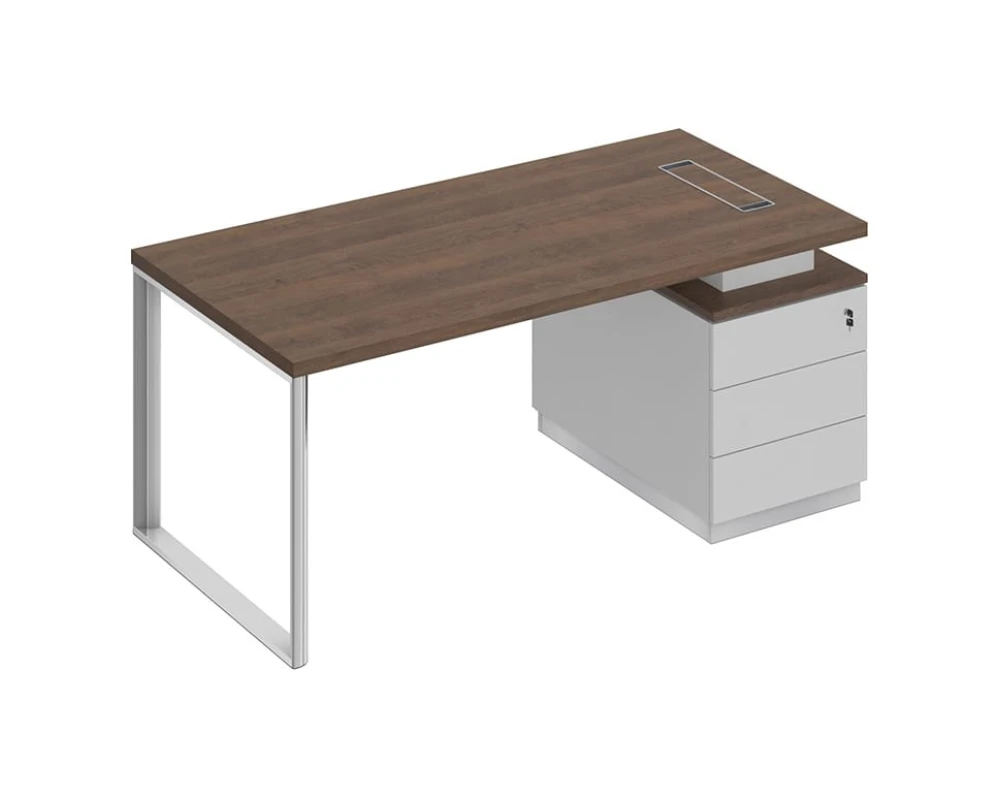 Стол руководителя на опорной тумбе (левый/правый) БР 103 Bravo