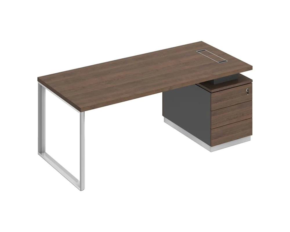 Стол руководителя на опорной тумбе (левый/правый) БР 104 Bravo