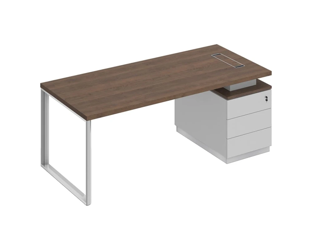 Стол руководителя на опорной тумбе (левый/правый) БР 104 Bravo