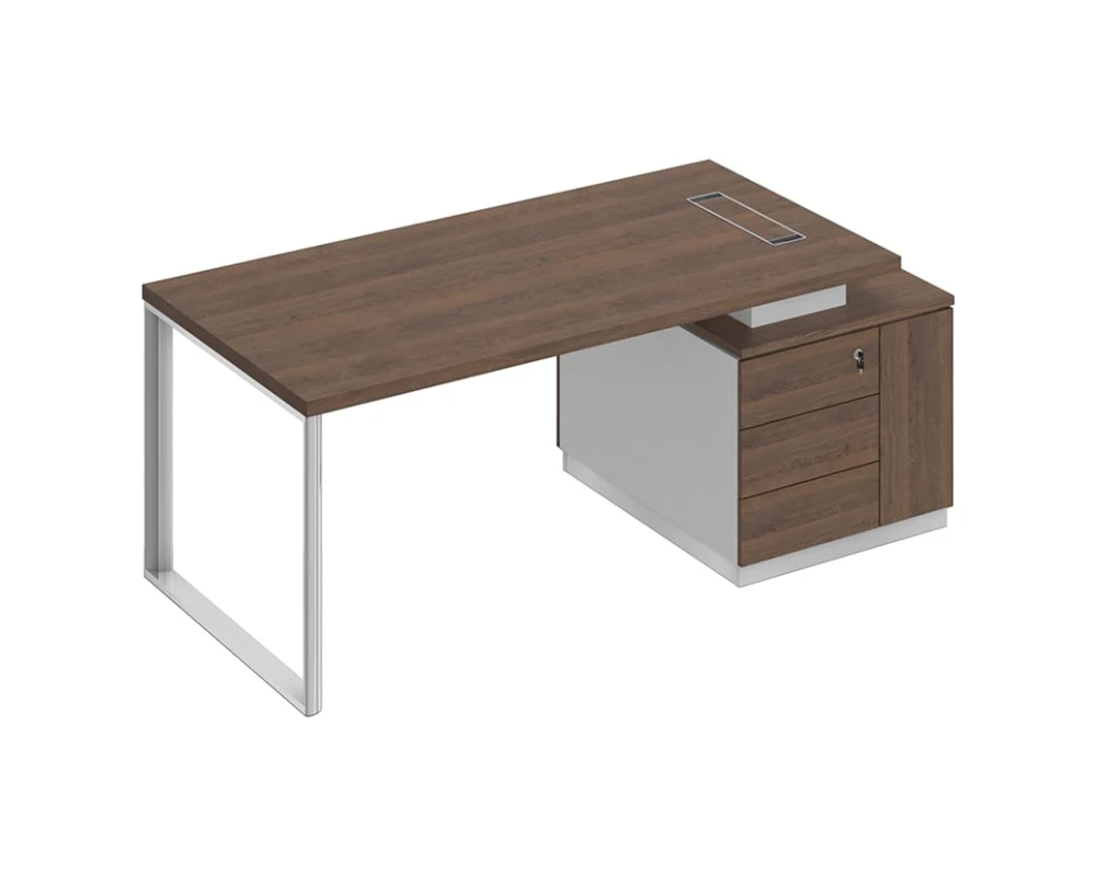 Стол руководителя на опорной тумбе (левый/правый) БР 105 Bravo