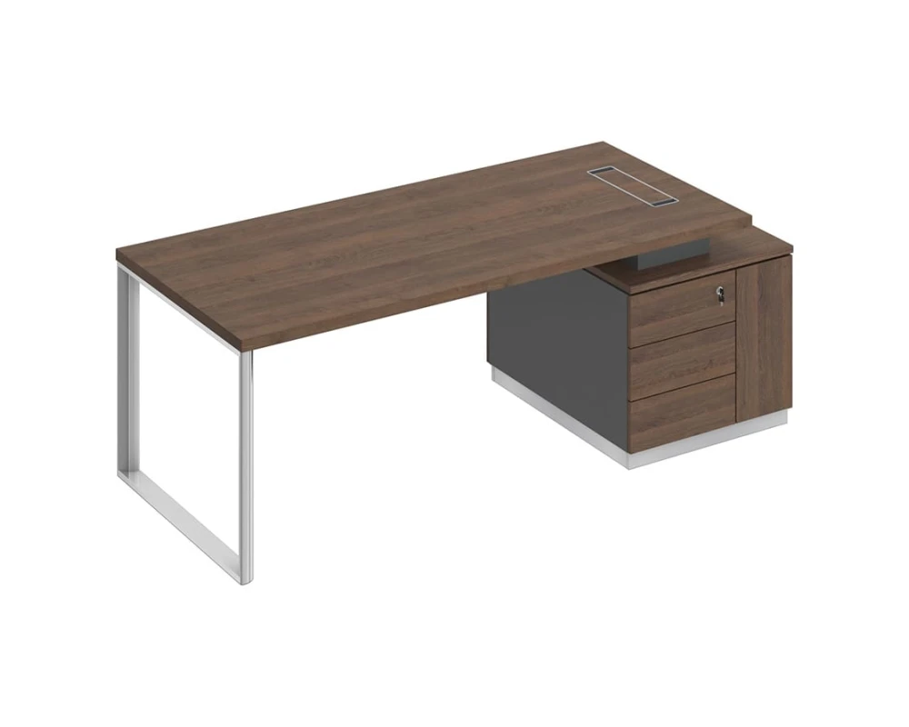 Стол руководителя на опорной тумбе (левый/правый) БР 106 Bravo