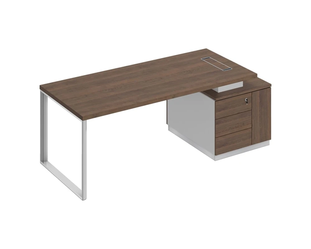 Стол руководителя на опорной тумбе (левый/правый) БР 106 Bravo