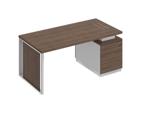 Стол руководителя на опорной тумбе (левый/правый) с декоративной вставкой БР 109 Bravo images