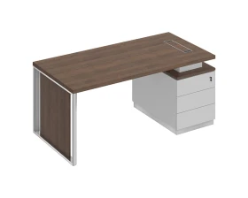 Стол руководителя на опорной тумбе (левый/правый) с декоративной вставкой БР 109 Bravo images