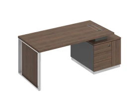 Стол руководителя на опорной тумбе (левый/правый) с декоративной вставкой БР 111 Bravo images