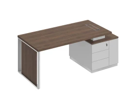 Стол руководителя на опорной тумбе (левый/правый) с декоративной вставкой БР 111 Bravo images