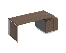 Стол руководителя на опорной тумбе (левый/правый) с декоративной вставкой БР 112 Bravo images