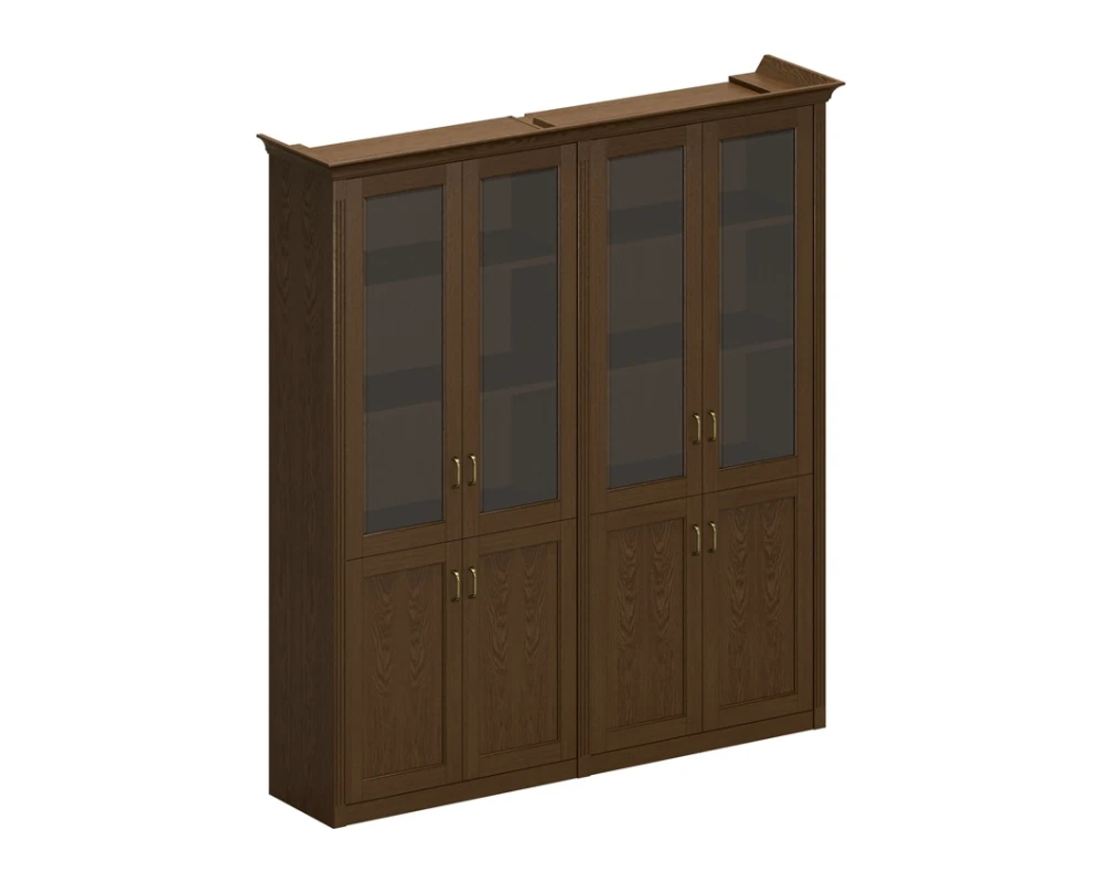 Шкаф высокий со стеклянными дверями (2 для документов) Perseo