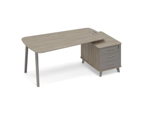 Стoл с малой опорной тумбой (тип 3) для руководителя Time Metal images