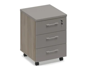 Тумба выкатная 3-ящ. с замком (топ ДСП) Time Metal images