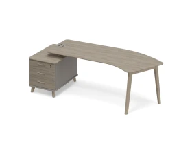 Стол эргономичный левый с малой тумбой (тип 5) WOOD Time Wood images