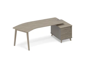 Стол эргономичный на тумбе малой (тип 5) WOOD правый Time Wood images