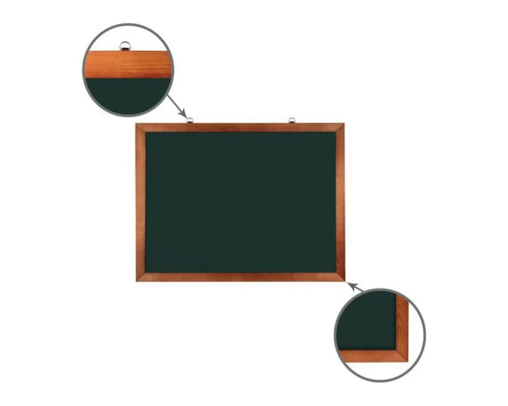 Доска для мела магнитная BRAUBERG 60х90 деревянная окрашенная рамка