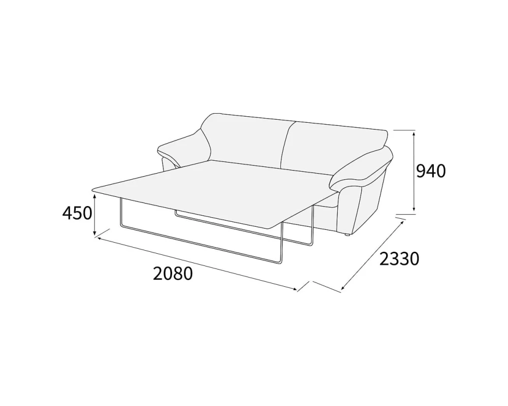 Диван 3-х местный с механизмом Афина