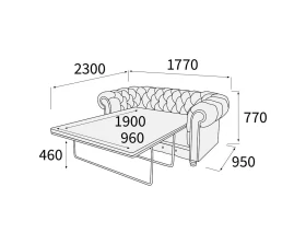 Диван 2-х местный с механизмом Альфа Честер images