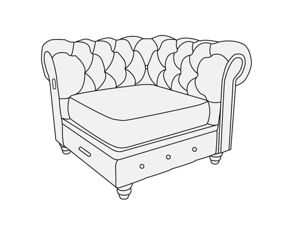 Модуль 1-х мест. с лев./прав. подл-ком Альфа Честер