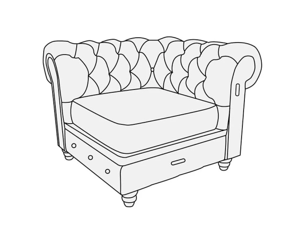 Модуль 1-х мест. с лев./прав. подл-ком Альфа Честер