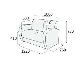 Диван 2-х местный Альфа Люкс images
