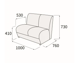 Модуль 2-х местный без подлокотников Альфа Люкс images