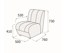 Модуль 1-но местный без подлокотников Альфа Люкс images