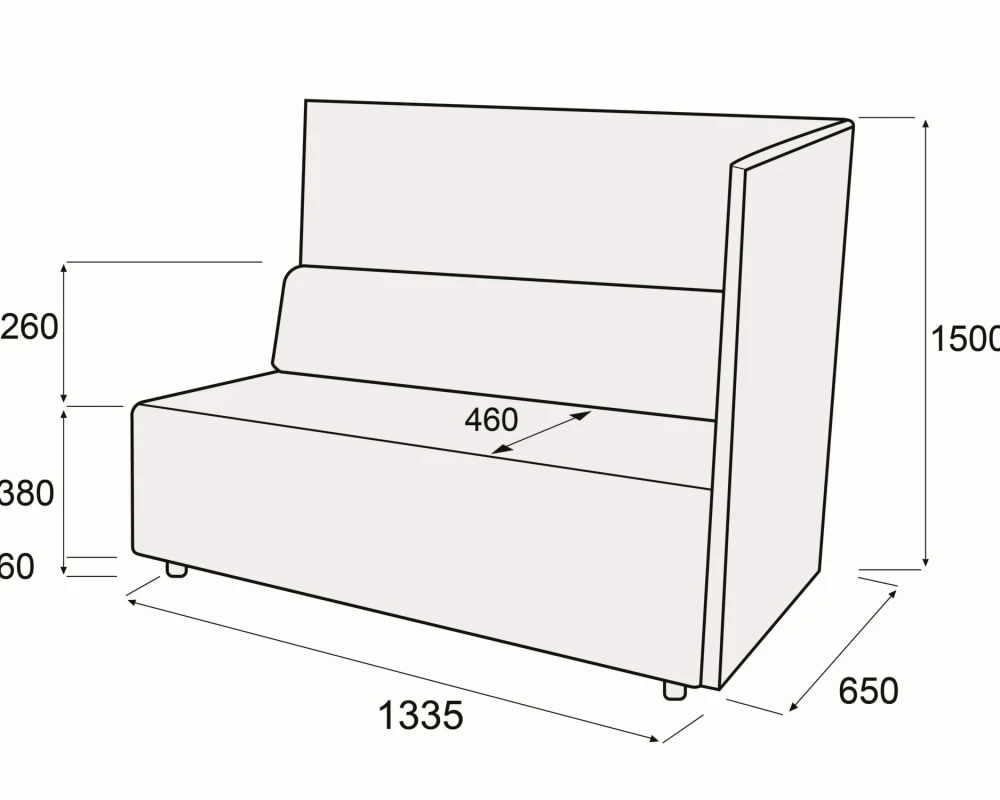 Модуль 2-х мест. с правым подл-комкупе Гамма купе