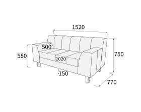Диван 2-х местный Лима images