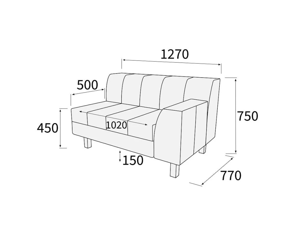 Модуль 2-х мест. с лев./прав. подл-ком Лима