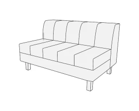 Модуль 2-х местный без подлокотников Лима images